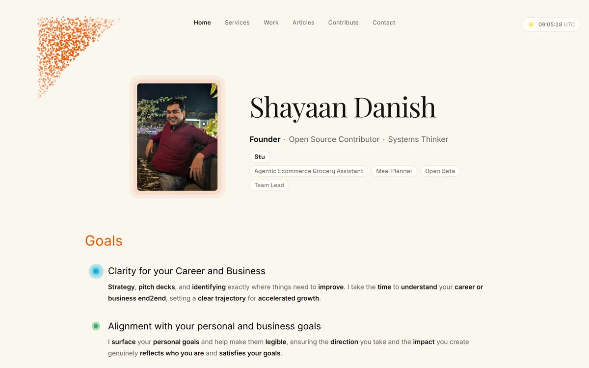 Personal and Portfolio Sites reference screenshot 1